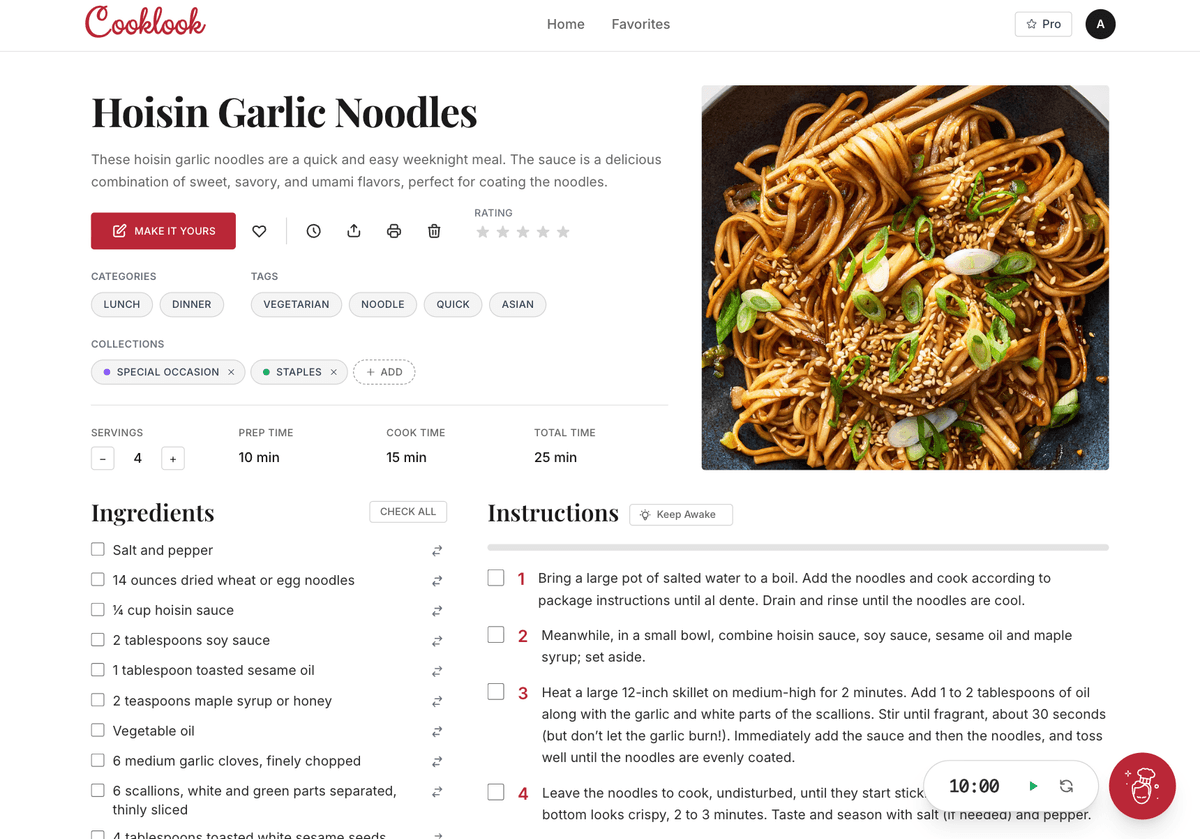 Recipe import preview showing Chicken Tikka Masala